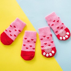 마더라이크 강아지 양말 미끄럼방지 반려견 애견양말, 애견양말_레드하트, 1개