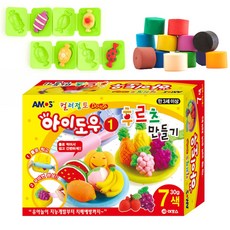 KC 아이도우 컬러점토 7색 과일 만들기 키트 유아 점토놀이 교구 30g 1개, 단품