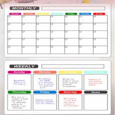 리븐즈 냉장고 화이트보드 계획표 1p 메모자석, 주간