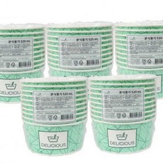 태스크라임 더웰 일회용 종이용기 520ml 10P 일회용용기 일회용그릇