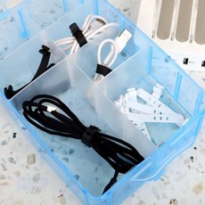 실리콘 케이블타이 블랙 10P 케이블홀더