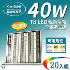 德克照明 40W T8 LED燈管 2尺 輕鋼架燈具 崁燈 專用燈管, 1個, 自然光 4000K