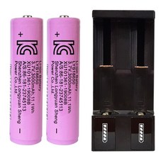 탑셀 18650 리튬이온 배터리 3000mAh 2개 + 2구 충전기 세트 26650배터리 충전가능 건전지 배터리충전기 충전식 밧데리, 1개