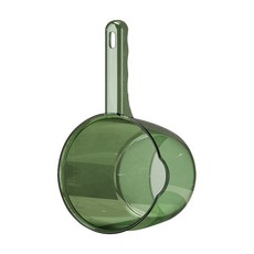 棒棒家居 透明洗澡水瓢, 1個, 大號綠色