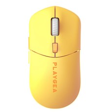 플레이기어 무소음 블루투스 무선 마우스 PM321 BT silent, 옐로우