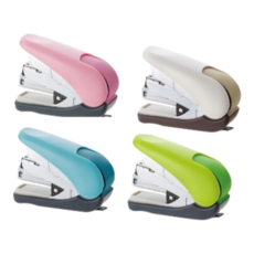 PLUS 普樂士 ST-010VNH 迷你釘書機 雙排平針 一次訂32張 4色可選, 1個, 綠