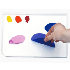 클리어 아크릴 파레트 휴대용 미술 파레트 수채화 유화 야외 학생