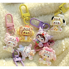 산리오 키체인 펜던트 악세사리 여자친구 선물 6종 세트, 1세트, 혼합