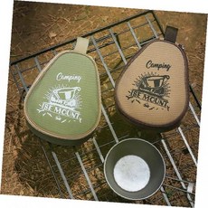 캠핑 시에라컵 보관파우치 식기수납가방 그릇케이스 야외취사용품 휴대용, 1개, 카키