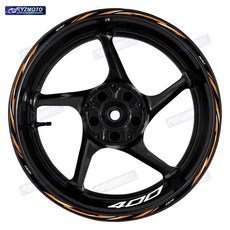 오토바이 전면 후면 휠 스티커 자동차 반사 허브 테이프 데칼, 1개, 24. NINJA400-023