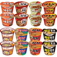 농심 김치+너구리+사리곰탕+새우탕+오짬+육개장+짜파게티+튀김우동 x각 2개씩, 16개