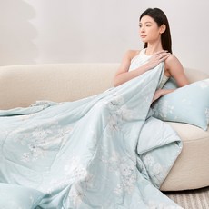 COOL PLUS 極致涼親膚冰爽被150X200cm 涼感冰冰被 冷氣被 空調被 涼感紗 冰絲 薄被 夏被 極凍被, 素雅花香