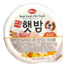 서락 강아지 주식캔 사료 애견비책 햇밥 소고기 120g, 1