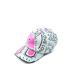 불가리 중고 2010's 오노마토포이아 프린트 실크 캡 모자