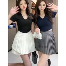 [Myshe]여성 여름 미니 플리츠 스커트 Ming528FEI529BSQ07