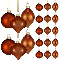 15피스 브라운 크리스마스 유리 공 장식품 세트 8.9cm(3.15인치) 반짝이는 펜던트 장식 다채로운 벽걸이 전구 벌크 트리 홈 파티 축제 용품 295162, 15피스 브라운 크리스마스 유리 공 장식품 세트 8.9