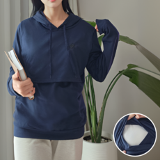 여성용 수유복 기모 맨투맨 외출용