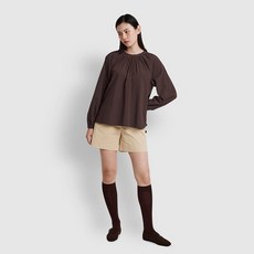 JAJU 여 루즈핏 셔링 블라우스 J115303004071 652736