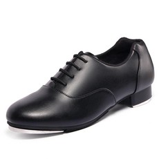 [빠른배송] Linodes 유니 아동용 소프트 어퍼 레이스업 탭 슈즈 소녀 남아 및 아동용 탭 플랫 블랙. 12.5 리틀 키즈