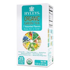 Hyleys 7가지 맛 녹차 티백 25개입 1박스