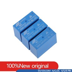 5 개/몫 SMI-05V/12V/24VDC-SL-A -SL-C SL-2C 5A 10A 4pin 5pin 8pin 5V 24V 전원 릴레이, [02] SMI-05VDC-SL-A 4Pin