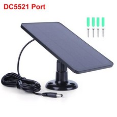 마이크로 USB C 타입 태양 전지 패널 방수 태양 전지 충전기 보안 카메라 가정용 야외 태양 전지 패널 20W 5V, 1개