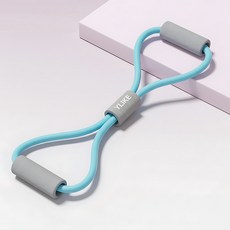 8자 튜빙밴드 어깨 스트레칭 홈트 요가 팔뚝살 운동 20lb, 1개, 푸른 색