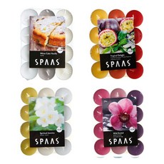 [홈앤하우스] 티라이트 향초 24개 다색 플릿팩 SPAAS, 상세 설명 참조, 상세 설명 참조, 매그놀리아블로섬