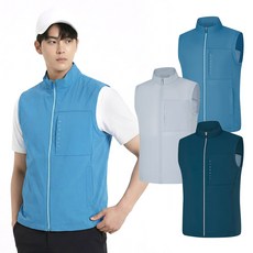 비티알 비티알 남성 여름 펀칭 매쉬 통풍 가슴포켓 골프 조끼 BSC073VV6M