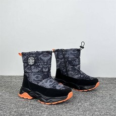 雪靴 兒童雪靴 防水雪靴 男童雪地靴 童靴 男童 冬季保暖戶外棉靴側拉鏈羊羔絨防寒保暖雪地靴子