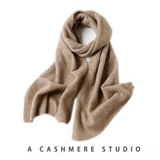 A CASHMERE STUDIO 羊毛圍巾 女款 針織純色