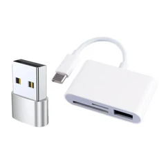 3in 1 어댑터 타입-C Tf Sd 메모리 카드 리더 레코더 컴팩트 플래시 USB-C 프로 맥북, 01 China Mainland, 02 2PCS