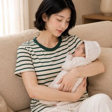 수디바 여름 수유복 모유수유옷 수유티셔츠 출산선물