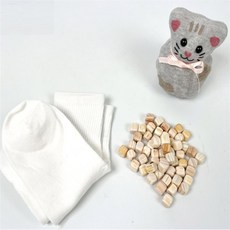 MNS 바늘 필요없는 인형만들기교구 양말인형만들기 초등학생인형만들기 어린이인형만들기 유치원인형만들기, 고양이인형 색상랜덤 1세트 (P0000QVK)