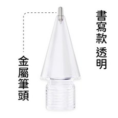 Apple Pencil 蘋果筆尖替換筆頭 Pro 一代 二代, 1個, 書寫款 透明