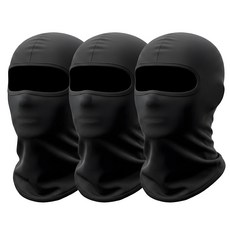 3set 여름 자외선차단 입체 쿨 바라클라바 자전거 오토바이 발라클라바, 블랙, 3개