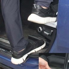suv 차량 도어스텝 보조페달 망치 비상탈출 안전손잡이 승하차 탑재형 미끄럼방지, 상세페이지 참조, 차량도어받침대 실버