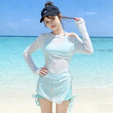 2026泳衣女分體三件套高級感平角保守度假拍照出片絕美泡溫泉度假