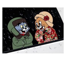 태쓰 자동차 스티커 흠집커버 스크래치 커버 차량 반창고 노트북스티커, 1개, 시골쥐부부