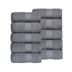 록신 명품 호텔수건 코마사 호텔 피크닉 수건 40수 코마사 데일리 타월 10종세트, 1세트, 회갈색