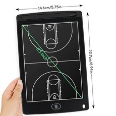 작전판 전술판 8.5/16인치 LCD 전자 축구 코칭 전술 보드 전략 마커 코치 칠판 스포츠 훈련용, 옵션06) 8.5in B-ball board