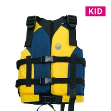 HeleiWaho 兒童青少年浮力背心 潛水助浮衣 S碼 黃藍配色, 繽紛黃