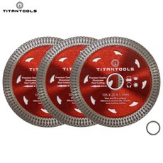 다이아몬드 멀티 커팅 휠 그라인더날 Diamond Multi Cutting Wheel 초박형 슬라이딩톱날 폴리싱 포세린 세라믹 타일 콘크리트 도자기 대리석 석재 세라믹 타이탄툴스, 3개