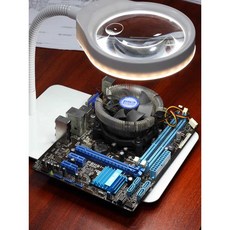수리확대경 시계 수리 기판 확대경 돋보기 공업용 정밀, 화이트 USB-032C 화이트 글라스 8X