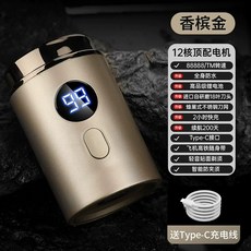 여행용 휴대용면도기 USB충전식 면도 휴대용 랜덤 가정용 코털 차량용 색상 면도기, 1, H. 샴페인 골드 프리미엄 에디션 18중날 2 12코어