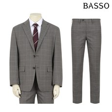바쏘 울 블렌디드 스트레치 체크 셋업(BSY1JF32ABSY1PF32A) 604288