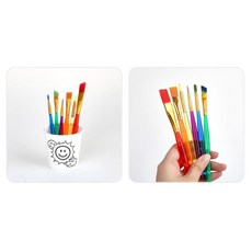 유아 어린이 미술시간 물감놀이 어린이붓 유아붓 6종 부드러운, 1ml, 1개