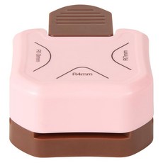 장식 코너 펀치 3 in 1 원형 패턴 종이 가장자리 커터 사진 명함 스크랩북 도구 라미네이트 DIY 학교 및 가정용 제작 용품, Pink Brown R4+R7+R10