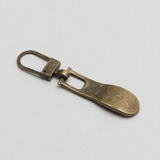 可拆卸金屬拉鍊頭 衣服配件掛飾替換頭, 萬能替換 古銅色,拉鍊替換頭1個 不夠用, 1個