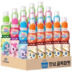캐치 티니핑 음료 세트 복숭아 5개 밀크 5개 사과 5개 딸기 5개 총 20개, 1세트, 200ml